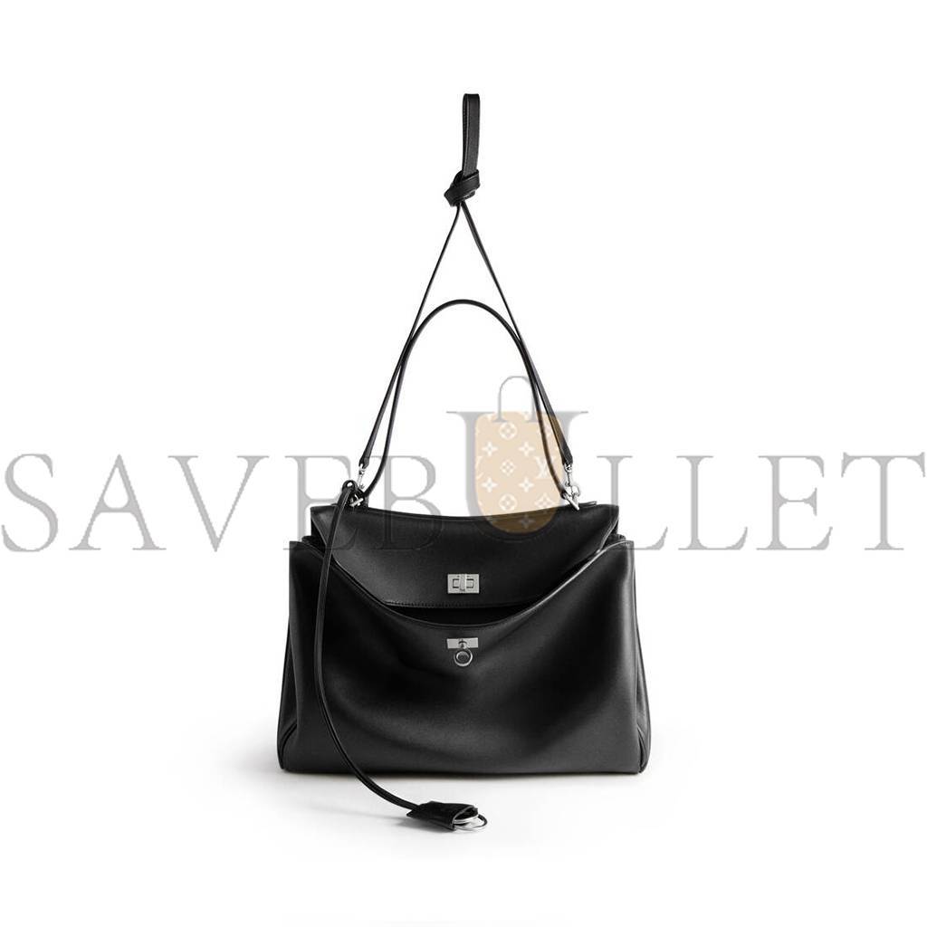 BALENCIAGA WOMEN'S RODEO MEDIUM HANDBAG IN BLACK (35*23*11cm)